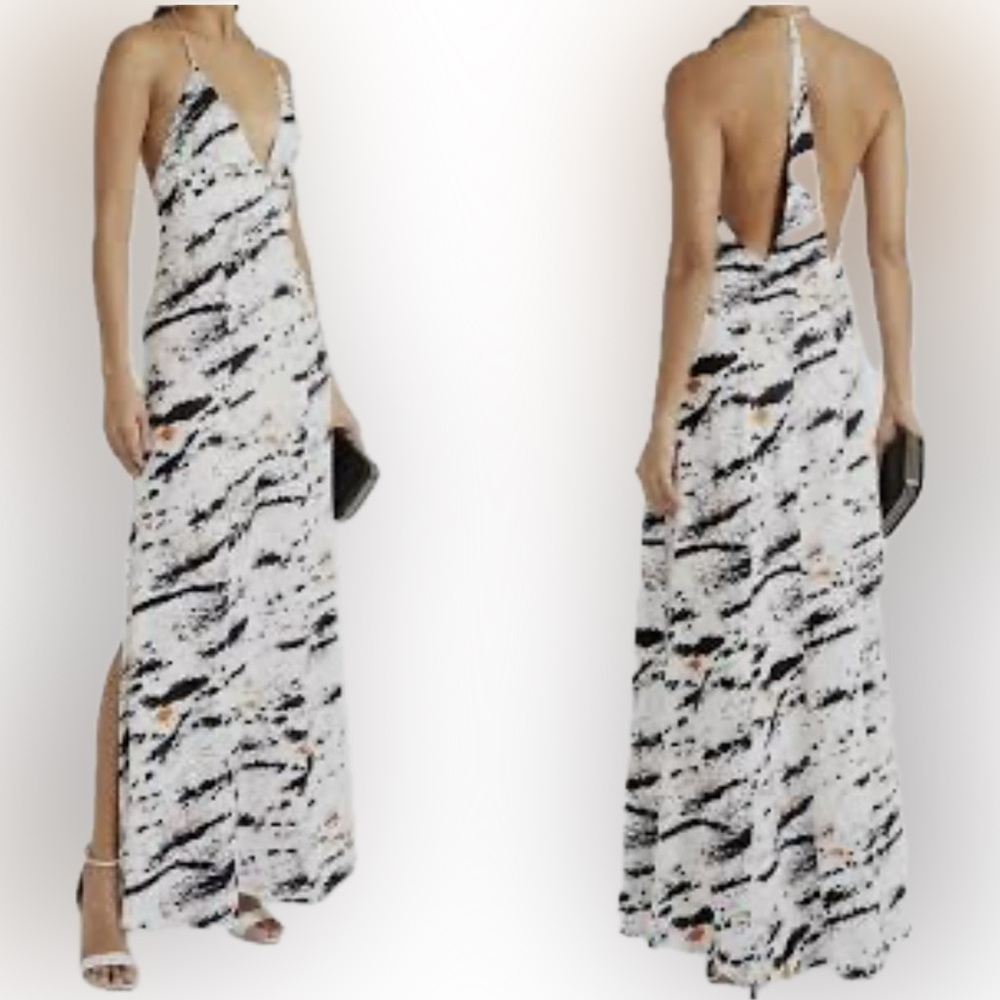 $1095 Galvan Escape Women's White Veranda Woven Maxi Slip Dress Size FR 36 /US 4